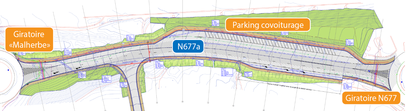 Le chantier s'intègre dans un projet de parking de covoiturage ©Sofico