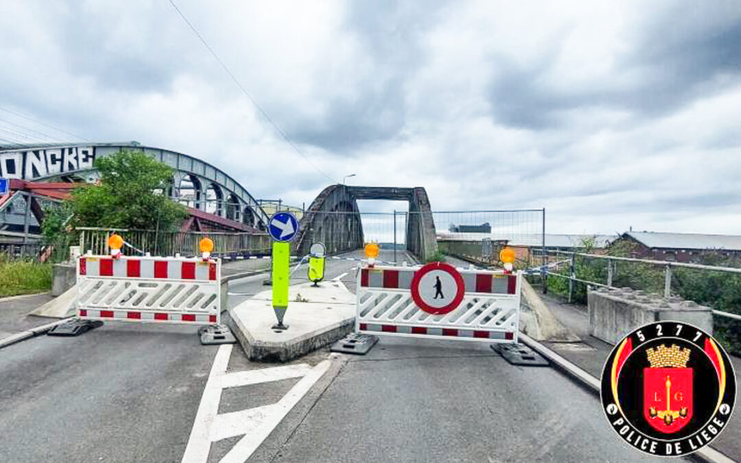 Le pont rue Denis Lecocq entre Chênée et Angleur fermé, même pour les piétons
