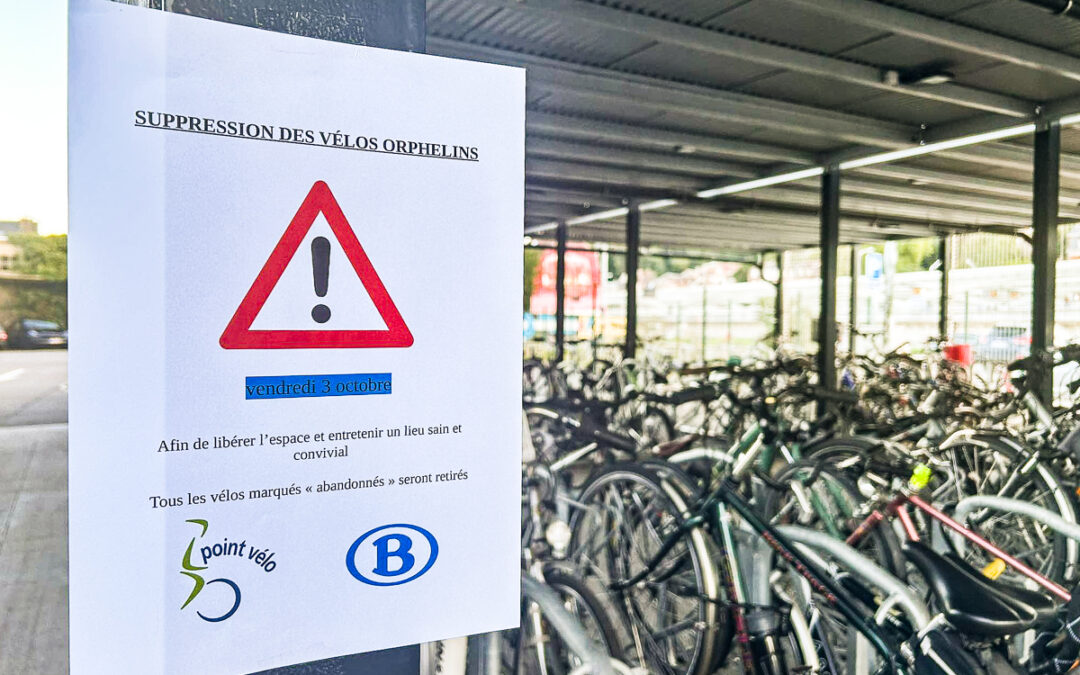 Les vélos abandonnés depuis trop longtemps sur le parking de la gare des Guillemins vont être retirés