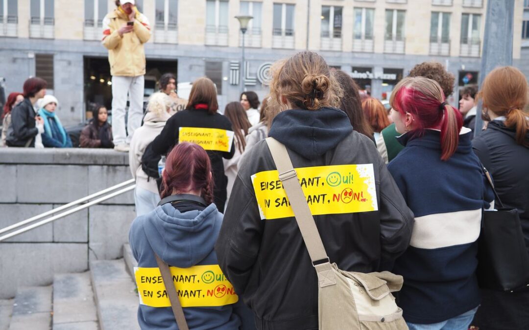 Action de protestation des enseignants demain place Saint-Lambert