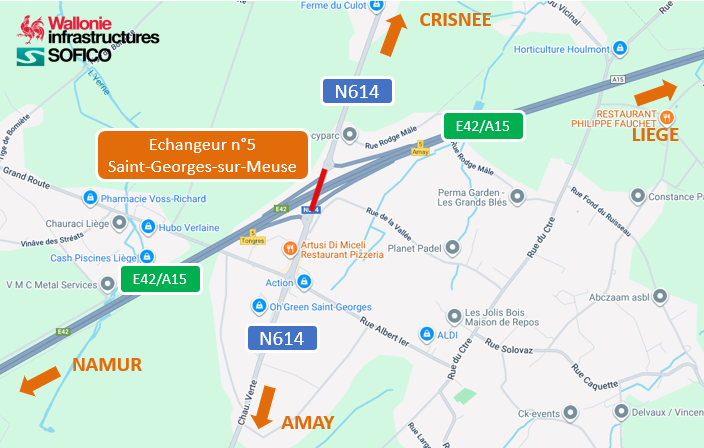 Fin des travaux de réfection des joints de dilatation du pont de l’échangeur n°5 « SaintGeorges-sur-Meuse »