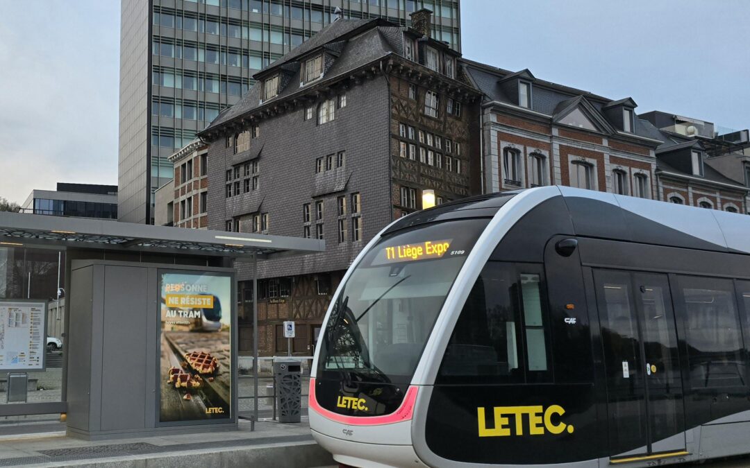 Une gaufre écrasée à l’approche d’un tram: la campagne de sensibilisation du TEC