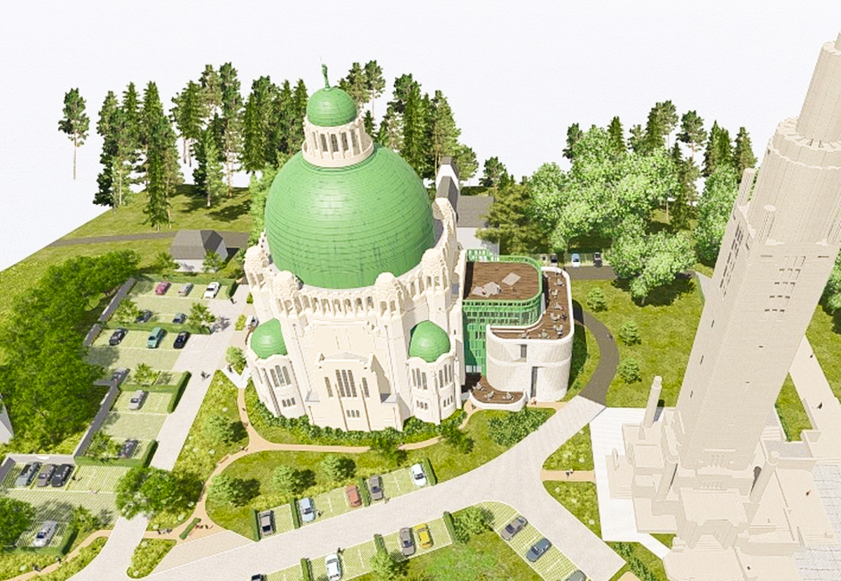 Salle d’escalade et resto panoramique dans la Basilique de Cointe: « À force de procédures qui retardent et d’intrusions, le site se dégrade »