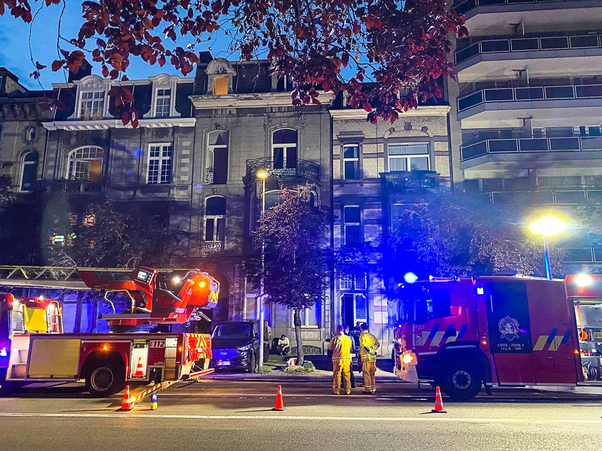 Incendie dans un immeuble de l’avenue E. Digneffe
