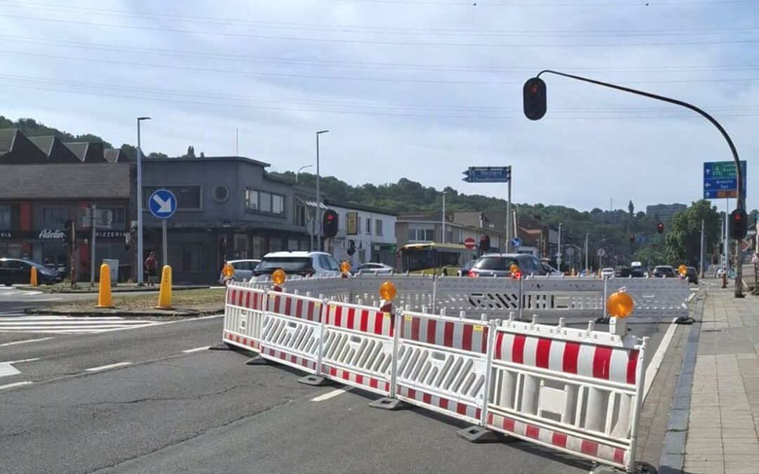 Embarras de circulation près du Hubo à Chênée