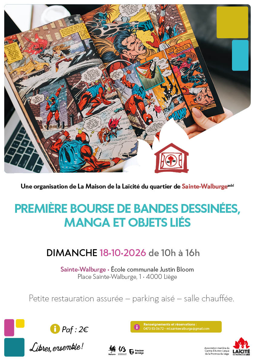Première bourse de bandes dessinées, manga et objets liés.