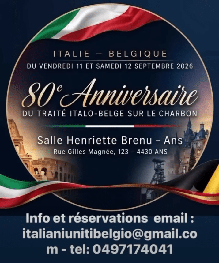 80° anniversaire traite Italo–Belge sur le charbon (1946–2026)