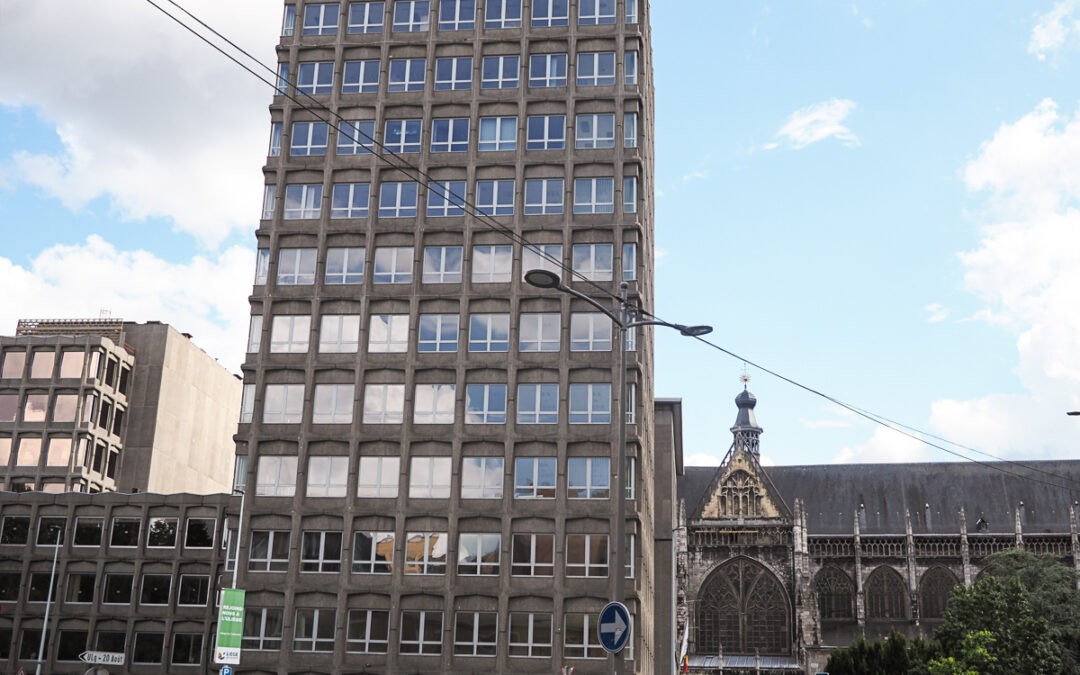 L’ex-immeuble de l’assureur Integrale avenue Destenay passerait de 11 à 14 étages si le projet immobilier est accepté