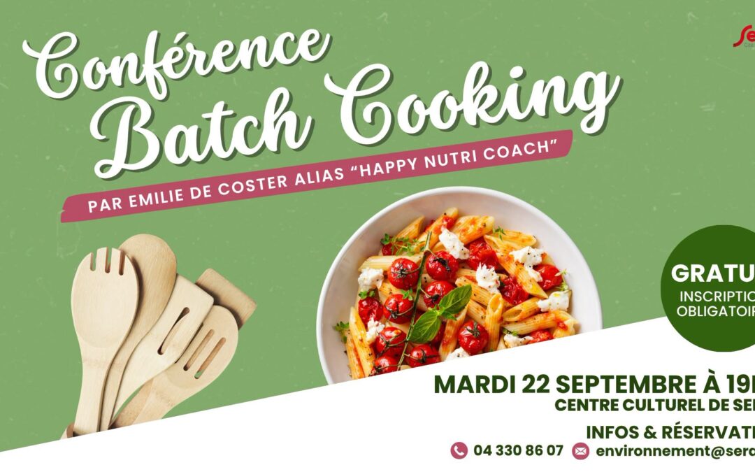 Agenda ► Conférence « Batch Cooking »