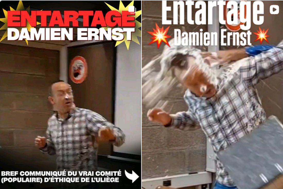 Des individus masqués entartent Damien Ernst en plein cours à l’ULiège