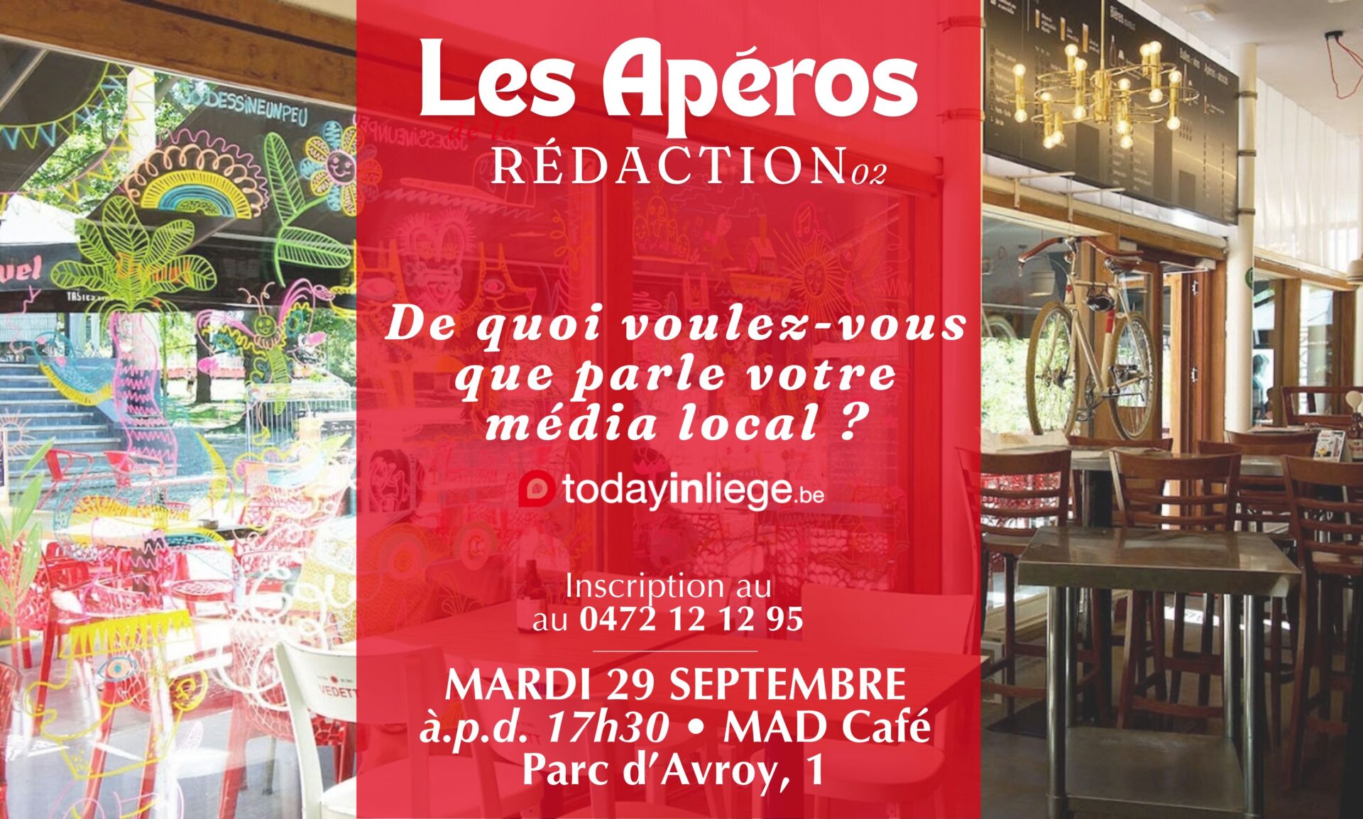 2e Apéro de la Rédaction: venez co-créer l’info avec Today in Liège au MAD Café