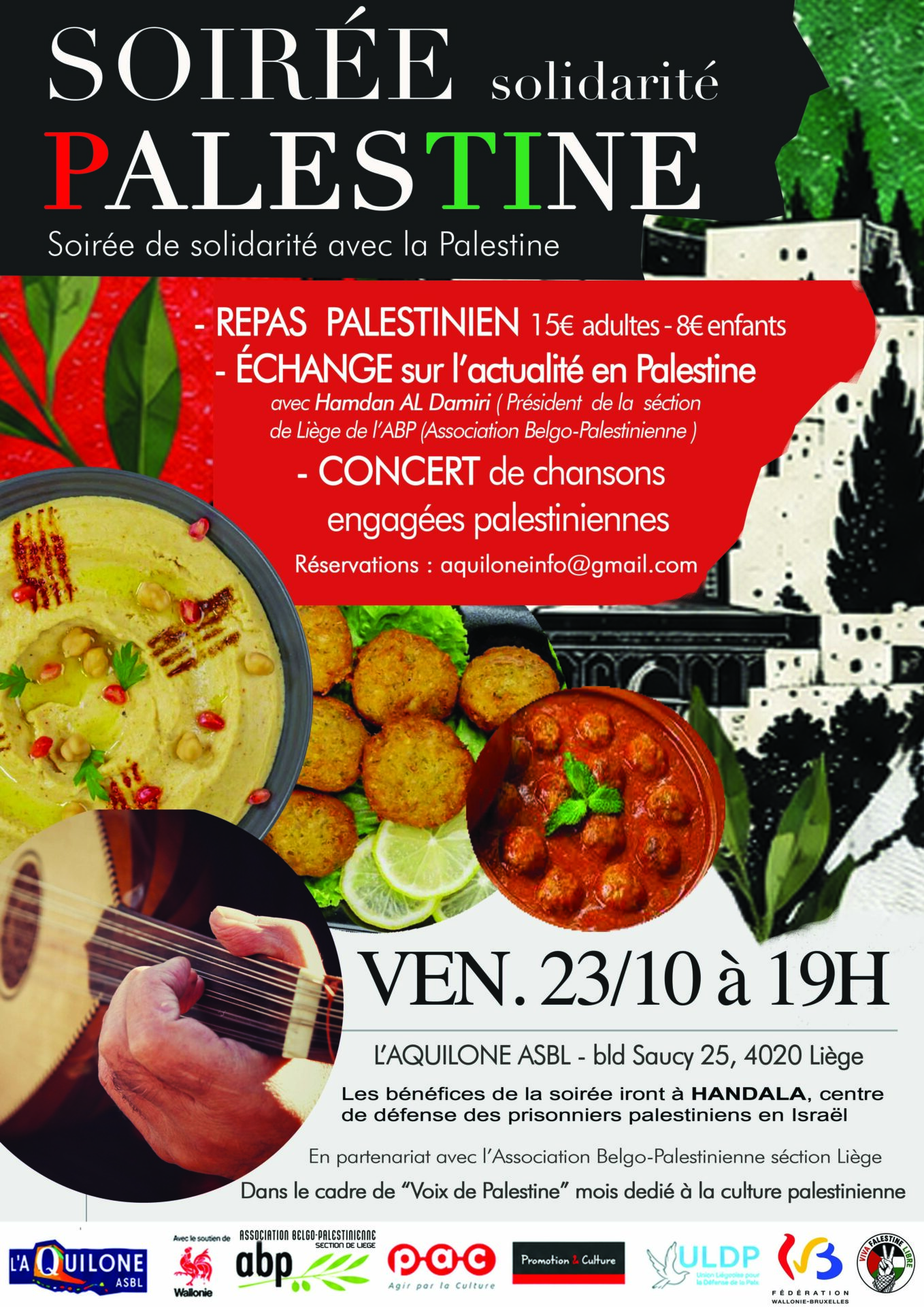 Soirée de solidarité avec la Palestine!