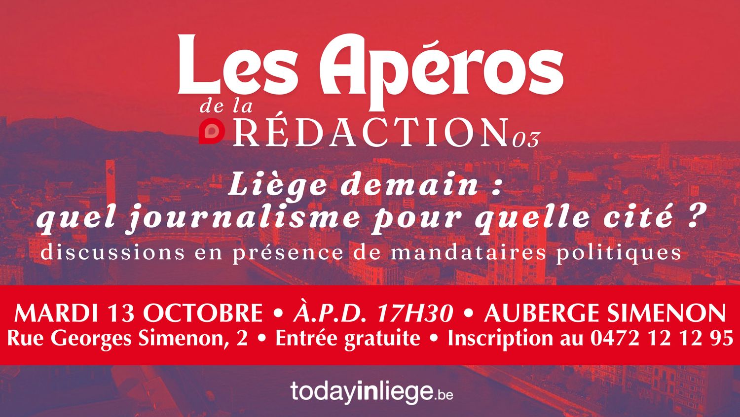 Liège demain : invitation au dernier Apéro de la rédaction