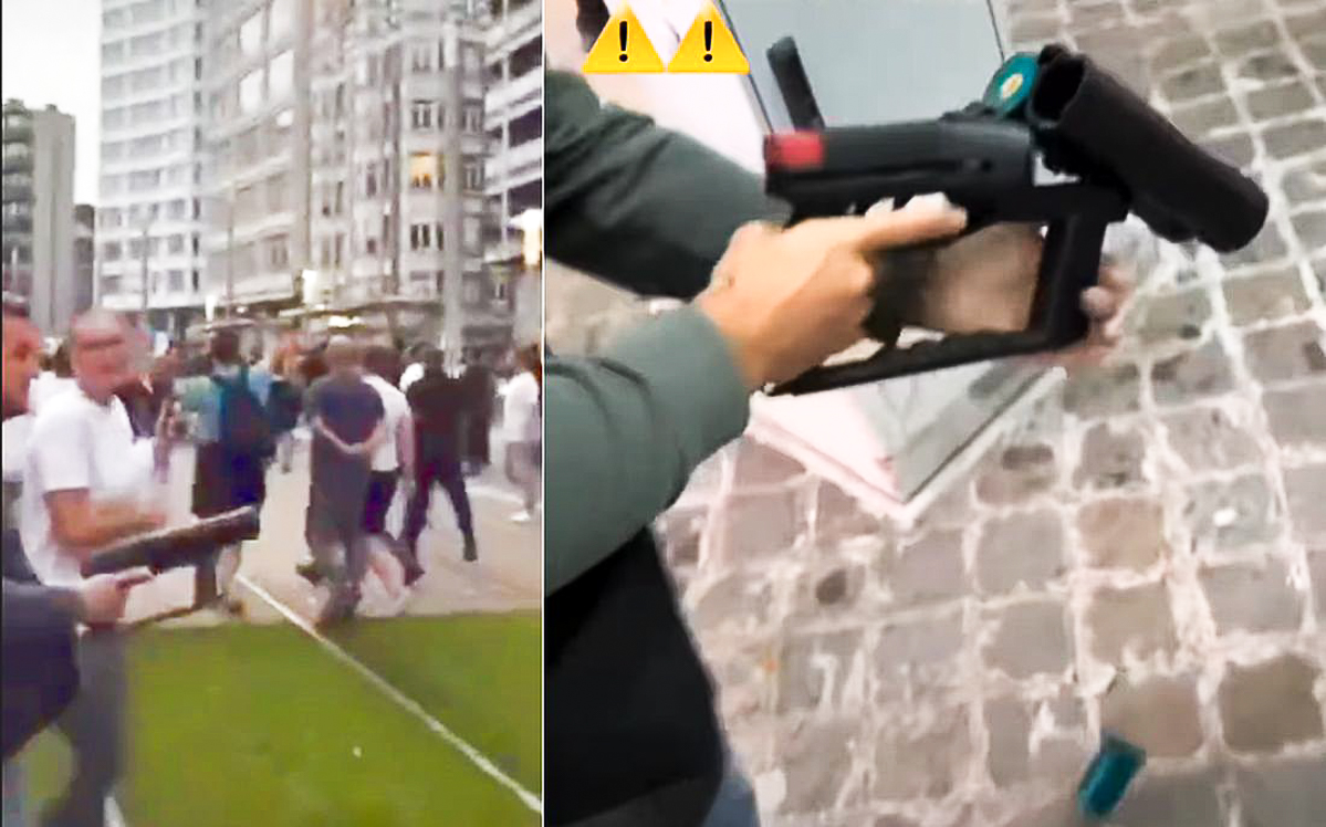 Un forain a-t-il tiré au flash-ball sur les manifestants ? Une vidéo semble le montrer