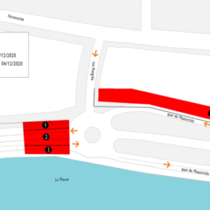 Chantier du tram: nouveaux travaux quai de la Batte, rue Varin et rue Lonhienne