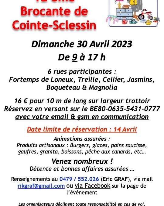 Agenda ► Brocante de Sclessin